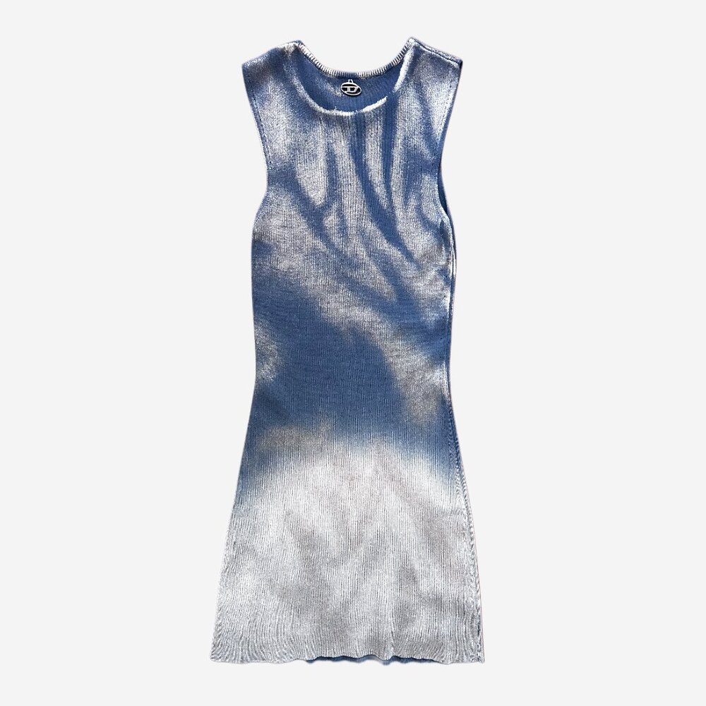 Diesel M-Idony Mini Metalic-Effect Tank Dress - Picture 6 of 8